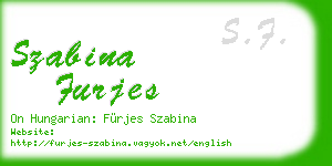 szabina furjes business card
