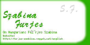 szabina furjes business card